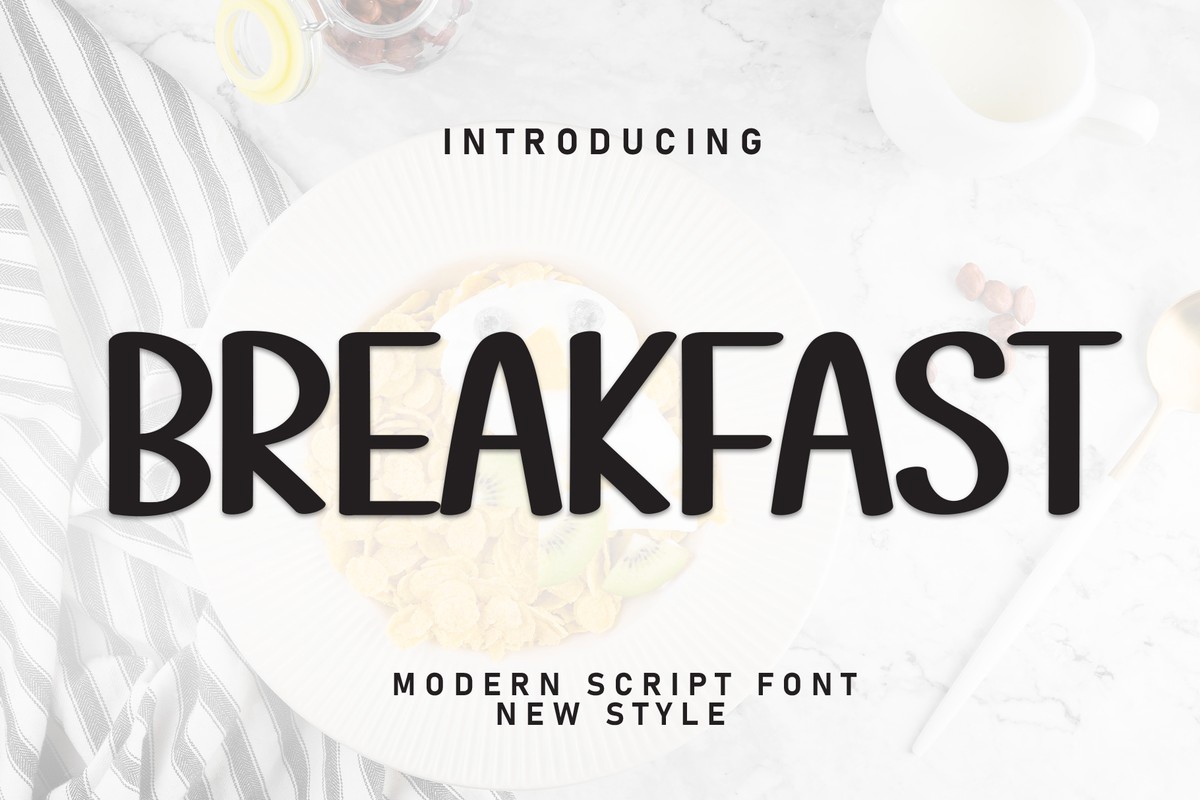 Beispiel einer Breakfast-Schriftart