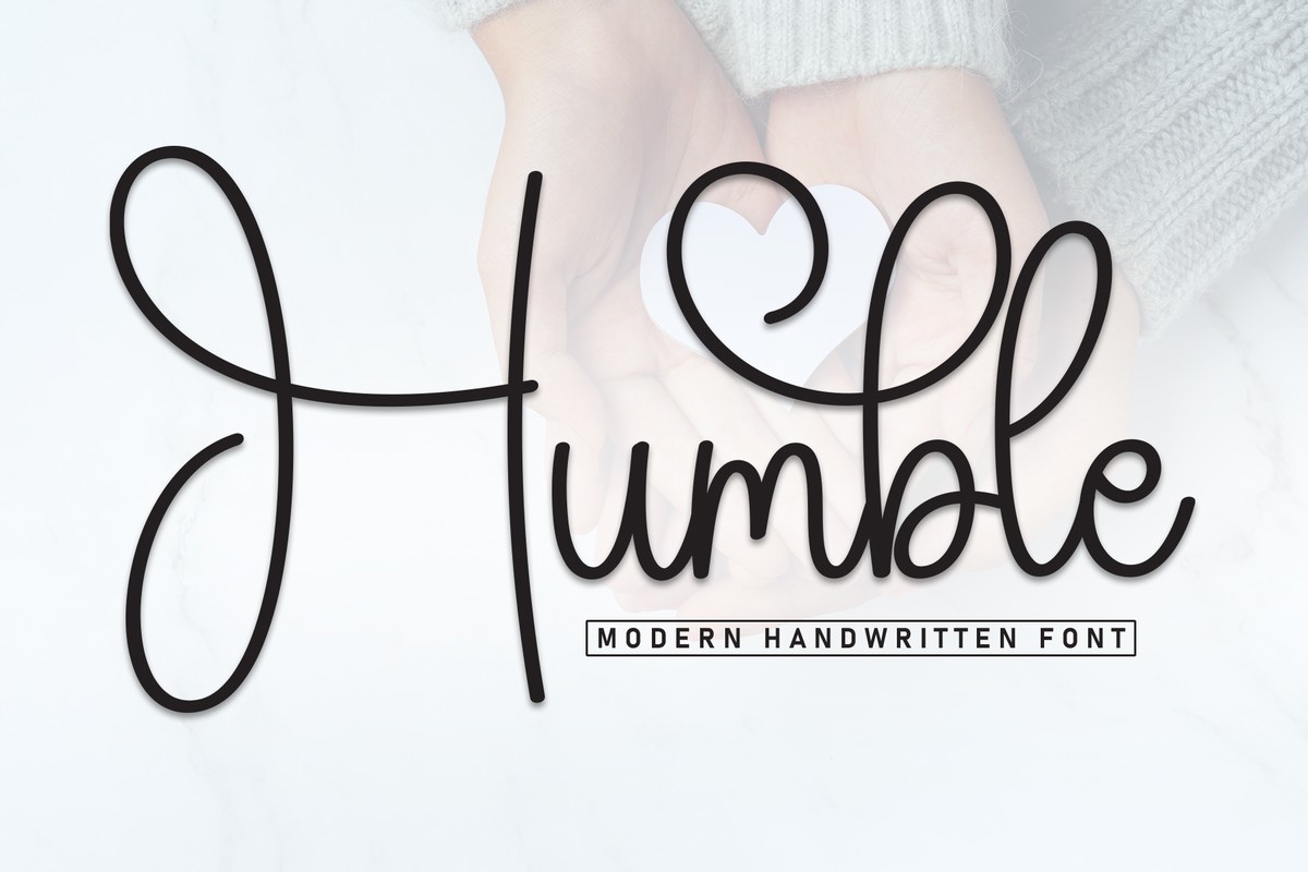 Beispiel einer Humble Regular-Schriftart