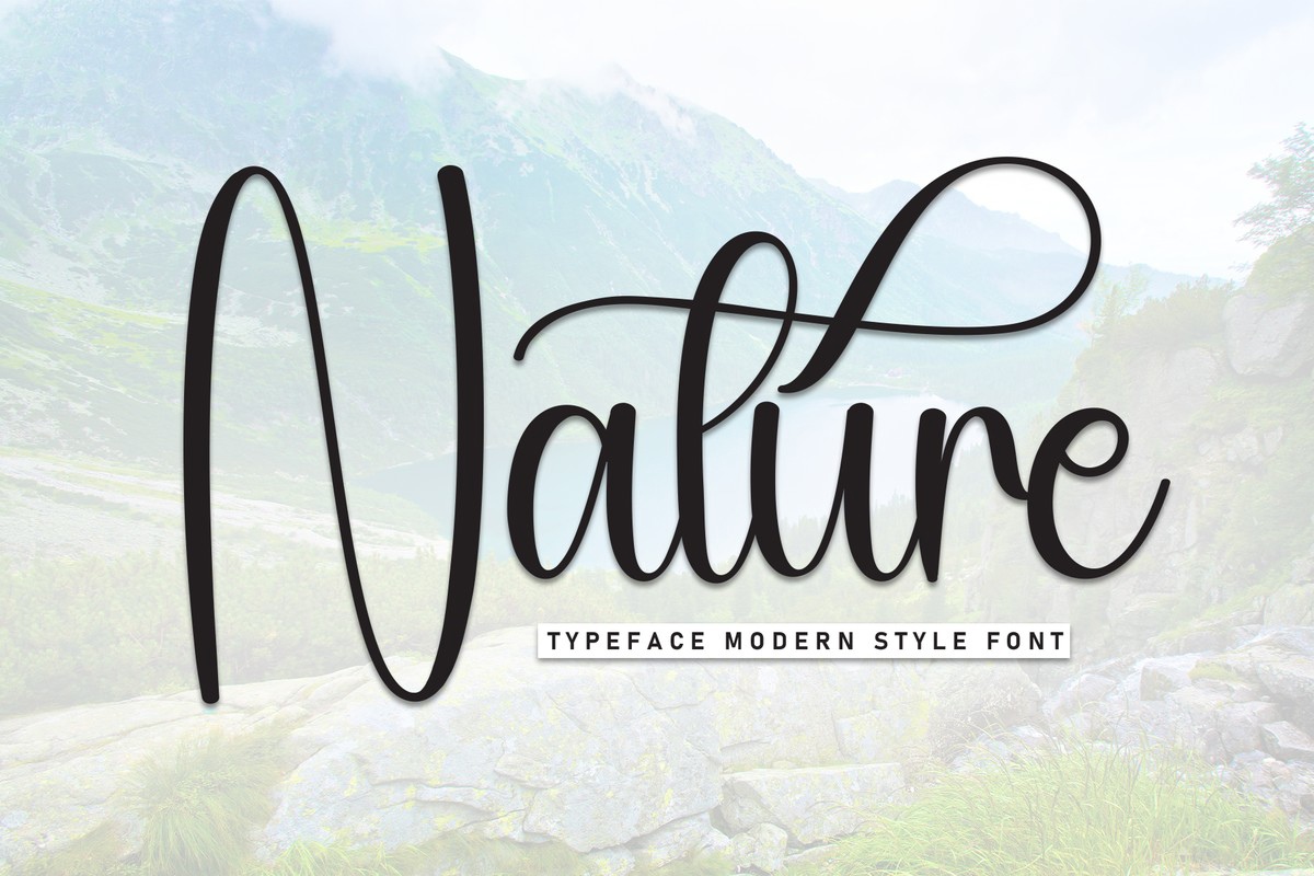 Beispiel einer Nature Regular-Schriftart