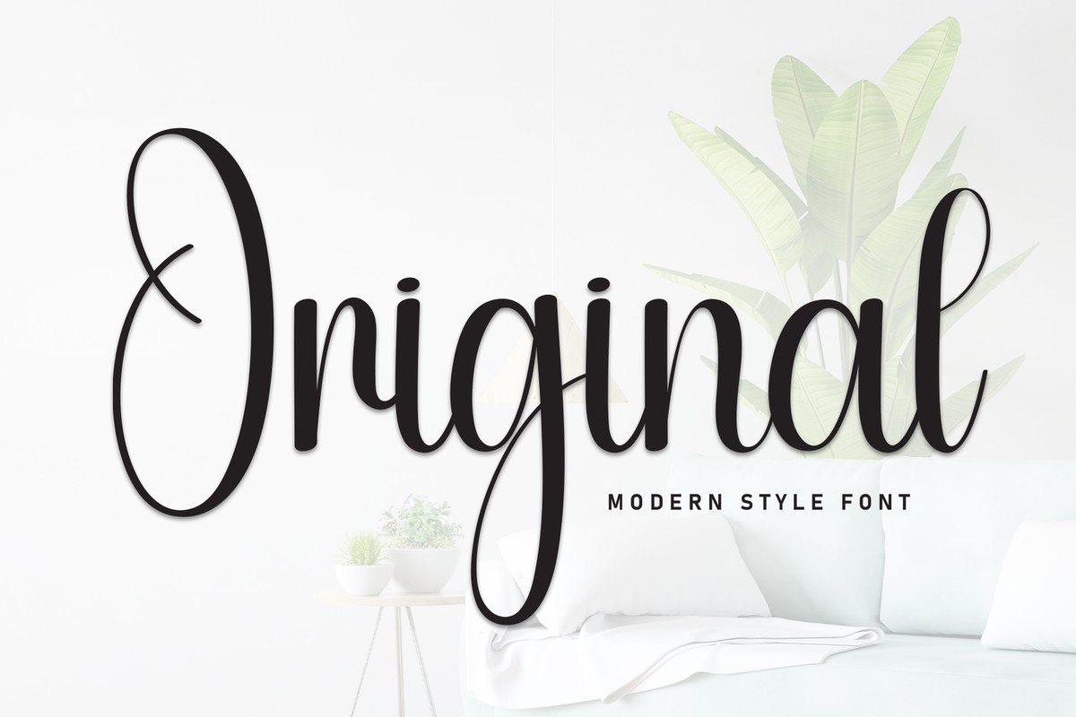 Beispiel einer Original Regular-Schriftart