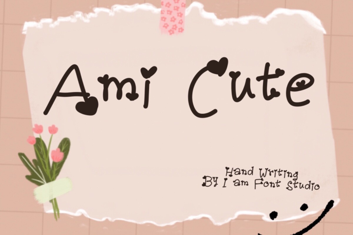 Beispiel einer Ami Cute Regular-Schriftart