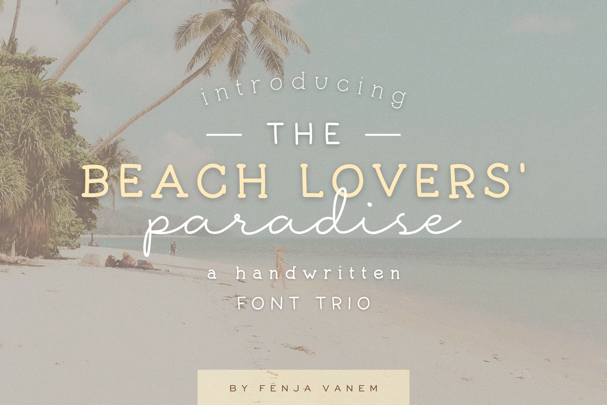 Beispiel einer Beach Lovers Paradise Bold Regular-Schriftart