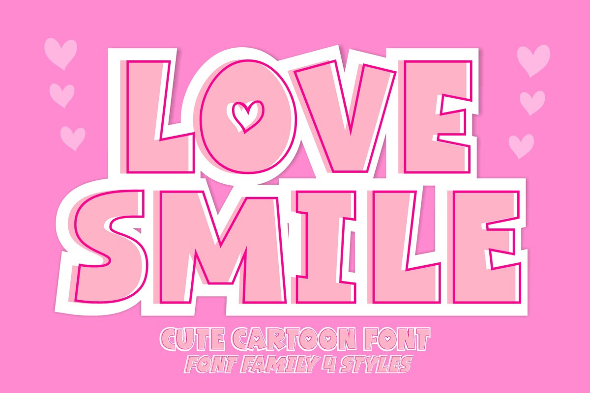 Beispiel einer Love Smile Italic-Schriftart