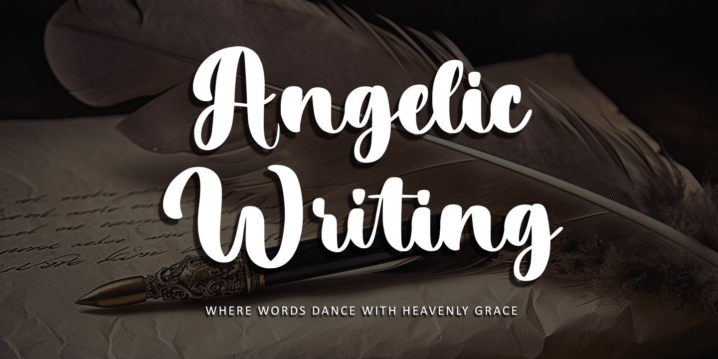 Beispiel einer Angelic Writing Regular-Schriftart