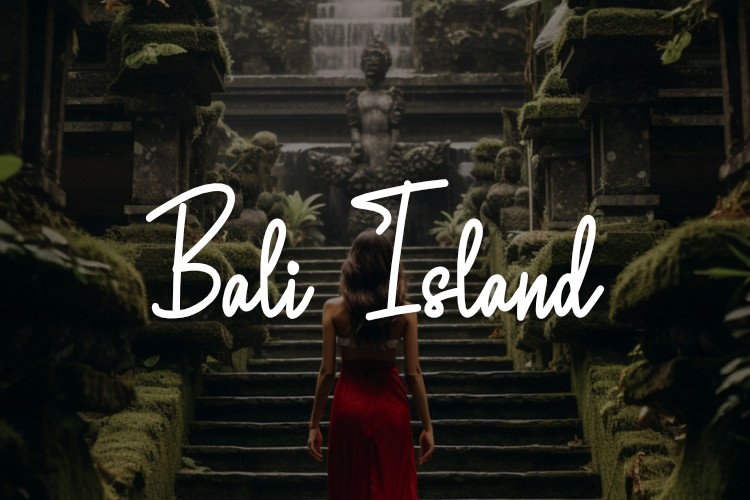 Beispiel einer Bali Island Regular-Schriftart