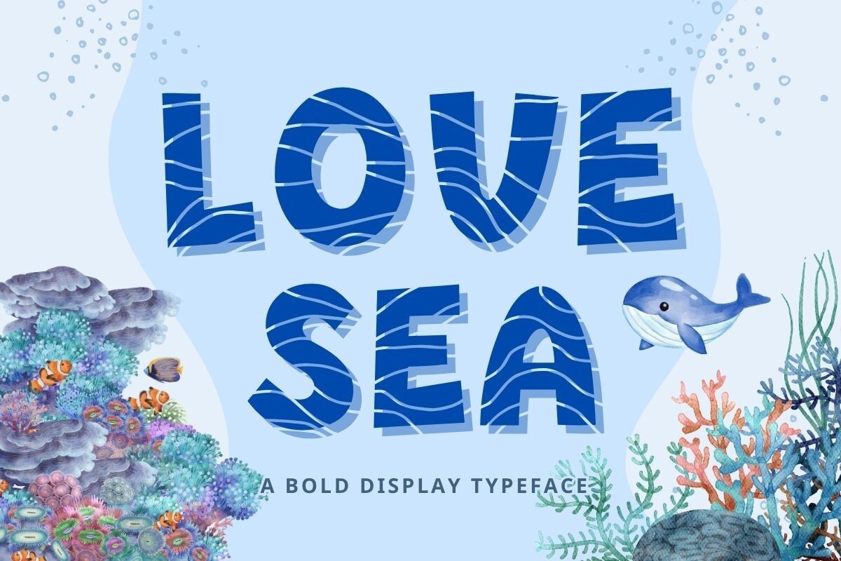 Beispiel einer Love Sea-Schriftart