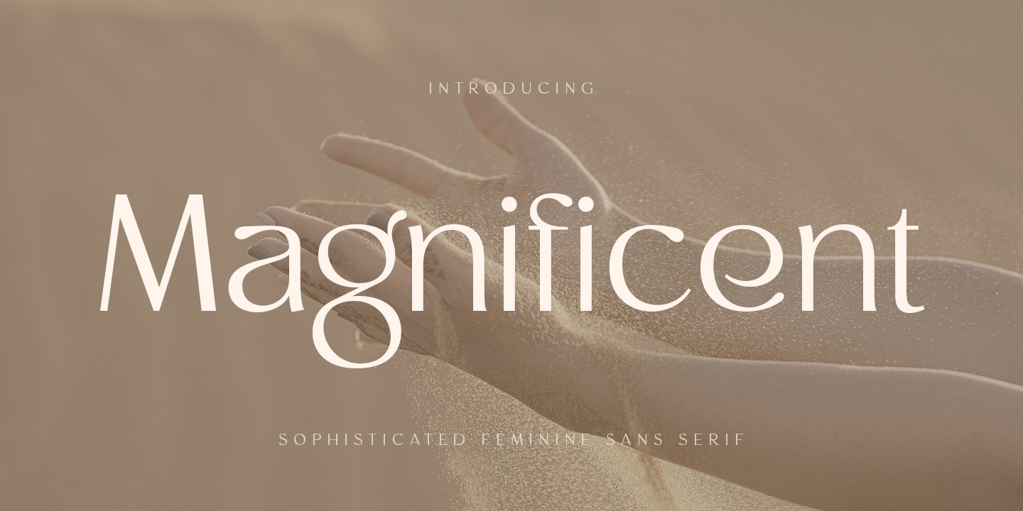 Beispiel einer Magnificent Regular-Schriftart