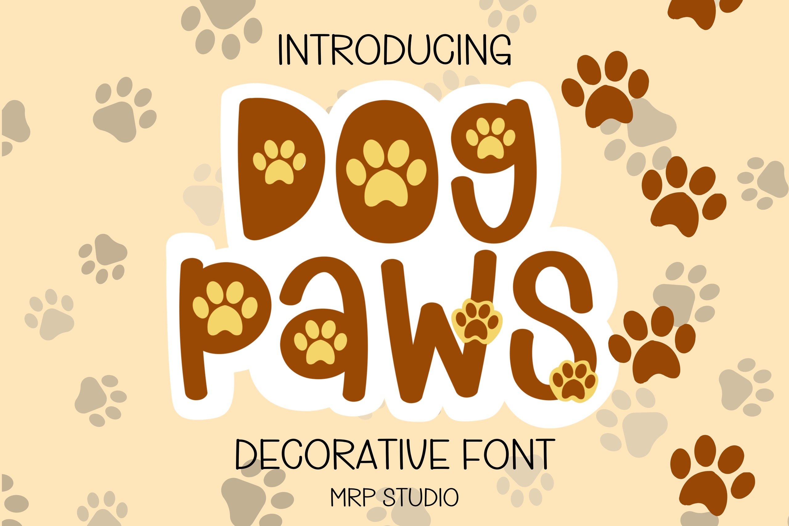 Beispiel einer Dog Paws Regular-Schriftart