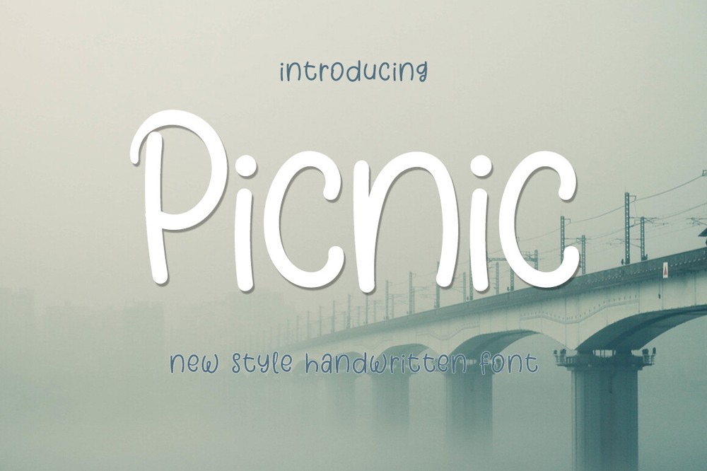 Beispiel einer Picnic-Schriftart