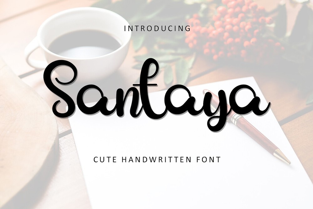 Beispiel einer Santaya-Schriftart