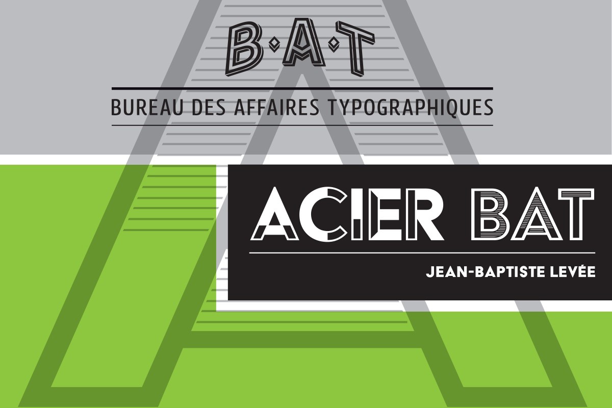 Beispiel einer Acier Noir-Schriftart