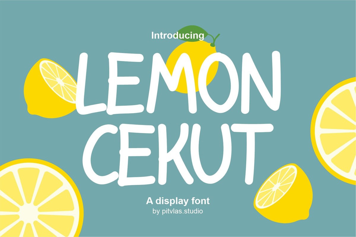 Beispiel einer Lemon Cekut-Schriftart