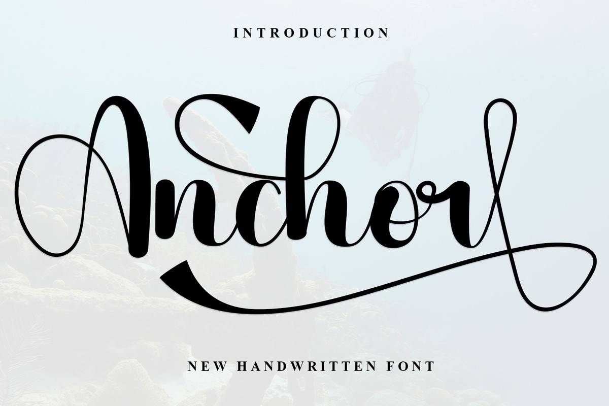 Beispiel einer Anchor Regular-Schriftart