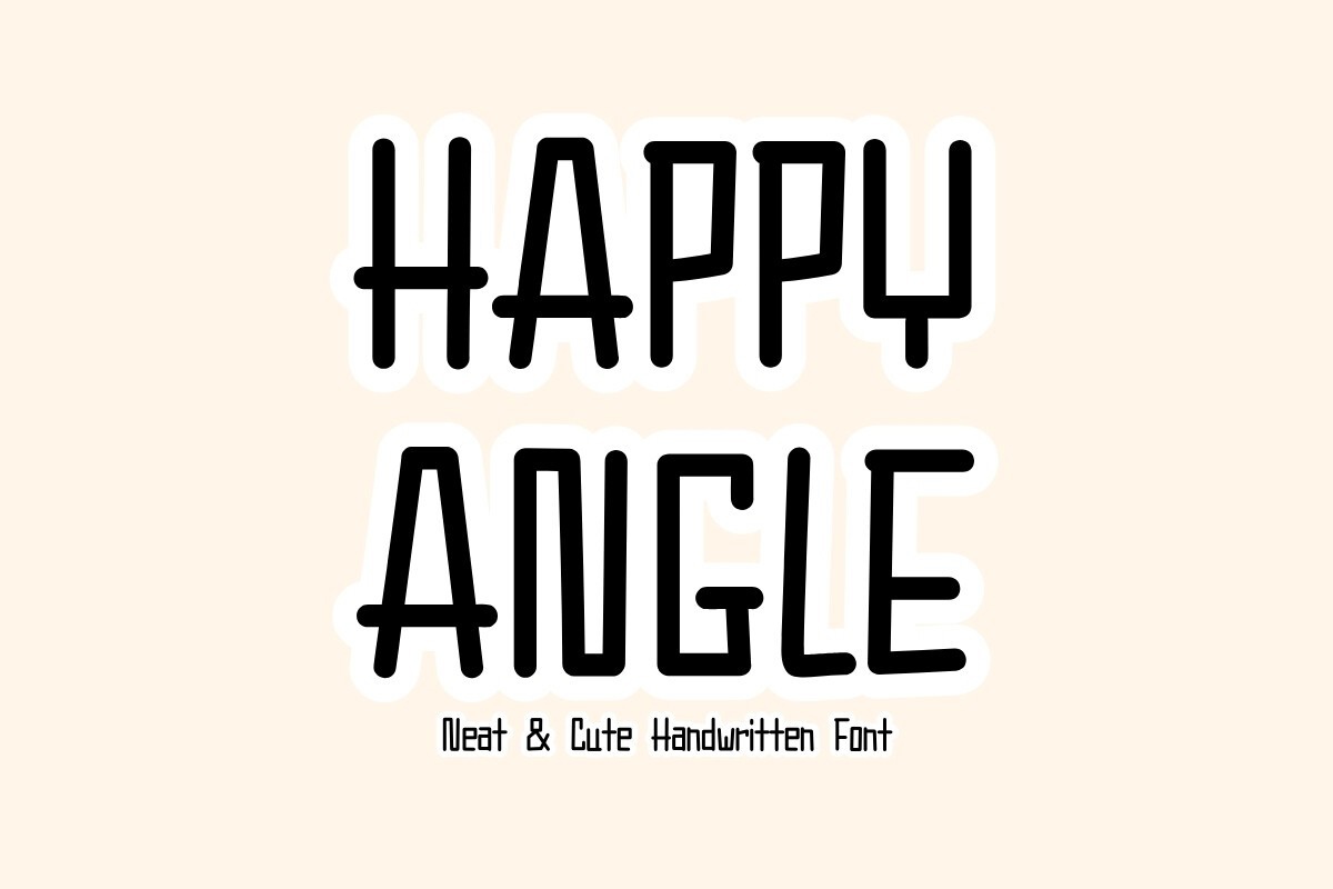 Beispiel einer Happy Angle-Schriftart