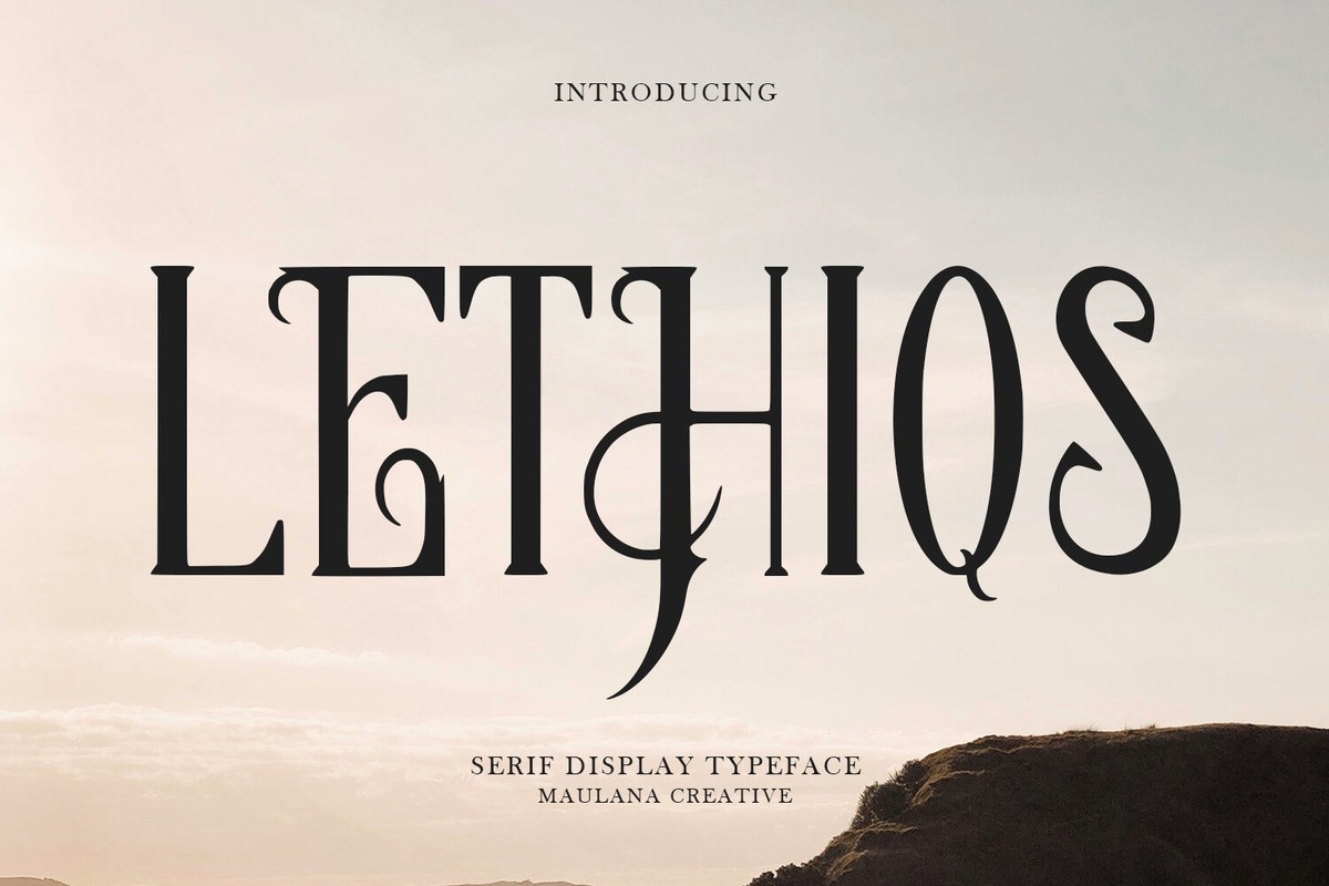 Beispiel einer Lethiqs Regular-Schriftart