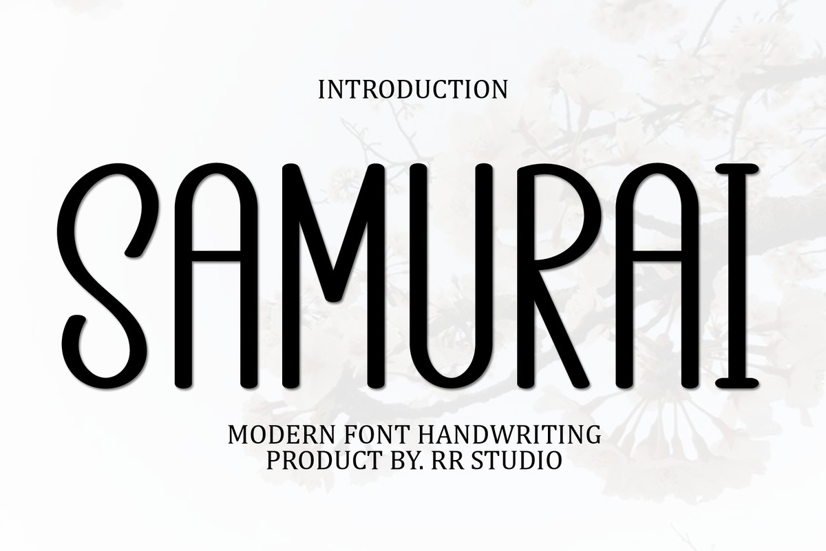 Beispiel einer Samurai Regular-Schriftart