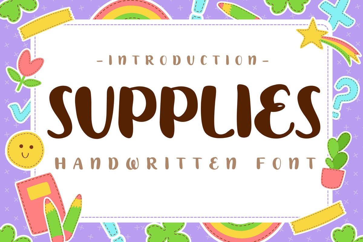 Beispiel einer Supplies-Schriftart