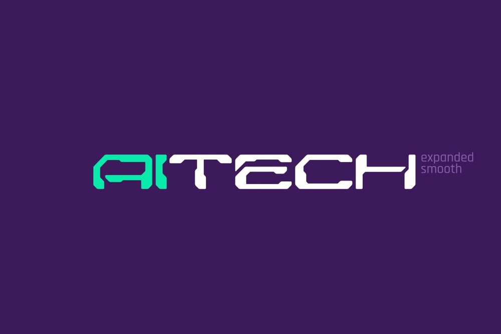 Beispiel einer aiTech Expanded Smooth Regular-Schriftart