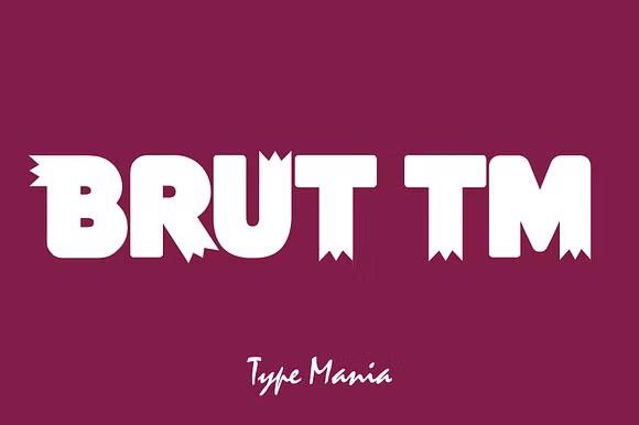 Beispiel einer Brut TM-Schriftart