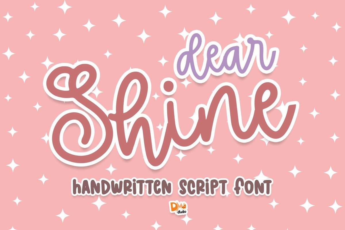 Beispiel einer Dear Shine-Schriftart