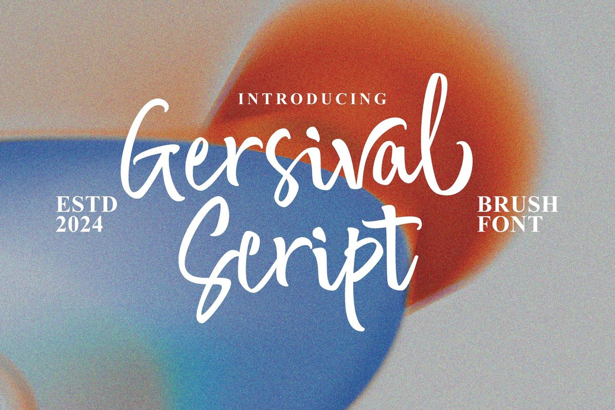 Beispiel einer Gersival Script-Schriftart