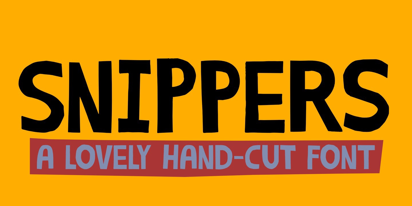 Beispiel einer Snippers-Schriftart