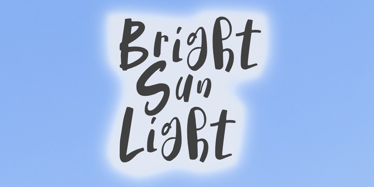 Beispiel einer Bright Sun Light-Schriftart