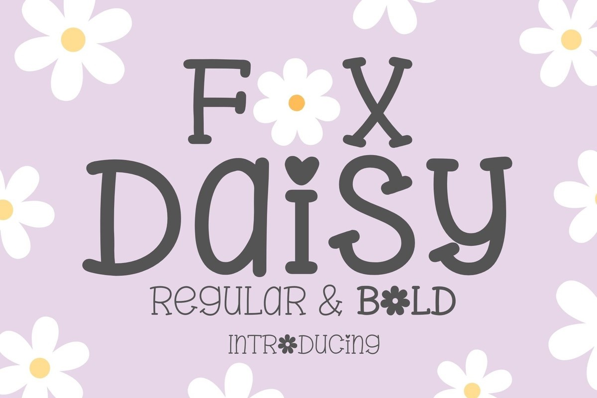 Beispiel einer Fox Daisy-Schriftart