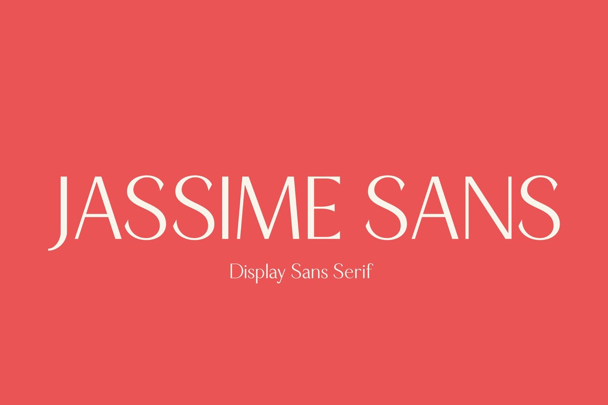 Beispiel einer Jassime Sans-Schriftart