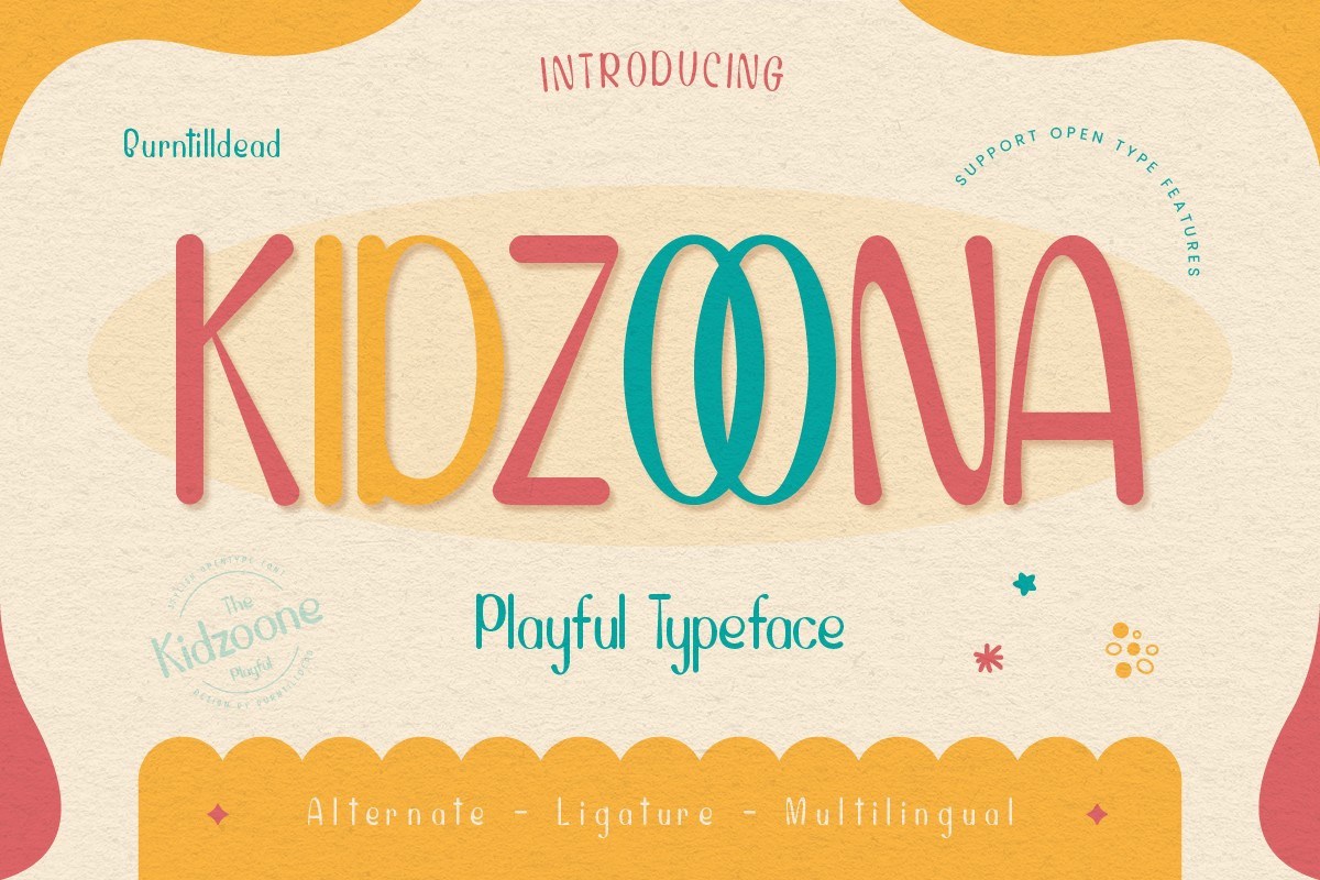 Beispiel einer Kidzoona-Schriftart