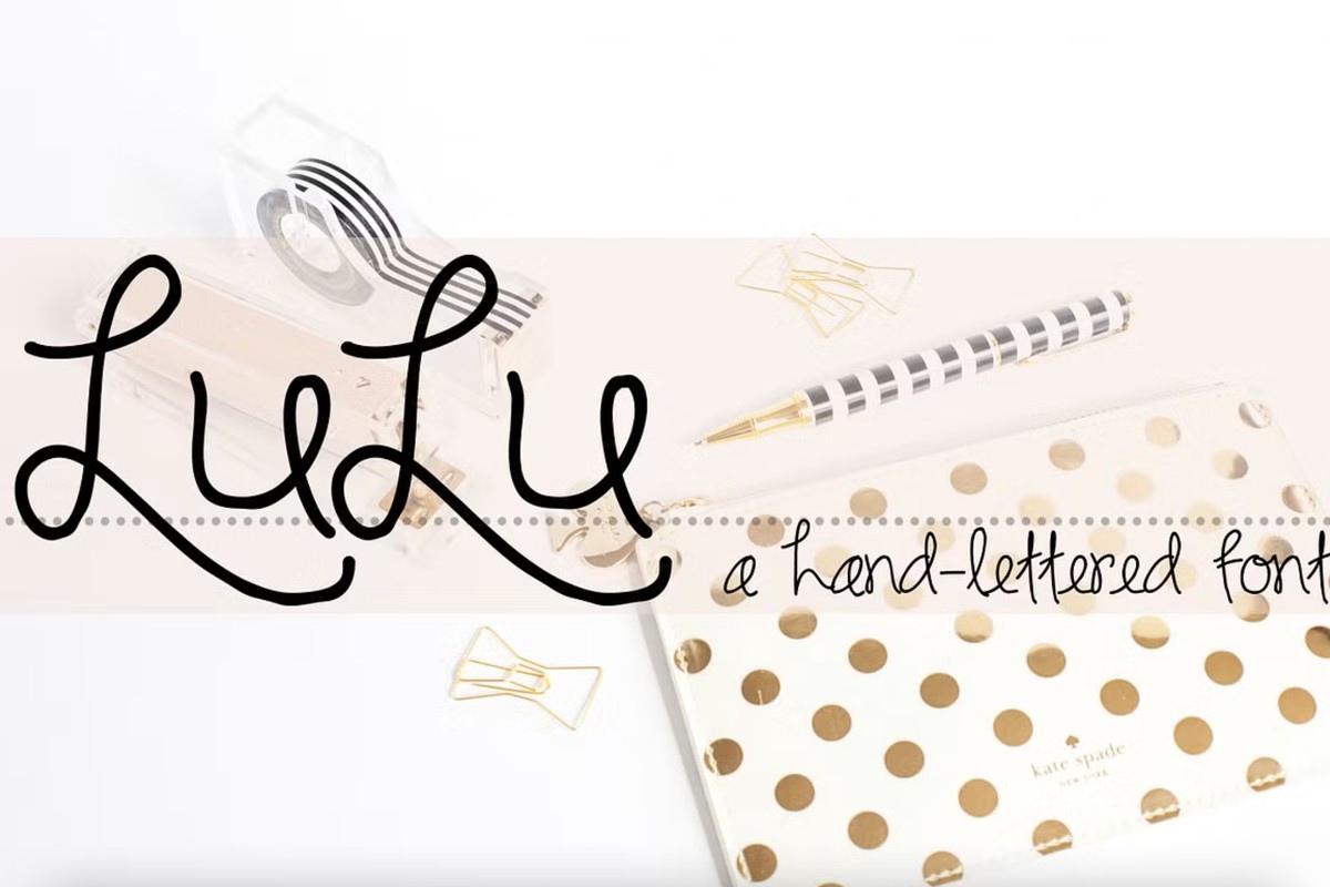 Beispiel einer RF LuLu Regular-Schriftart