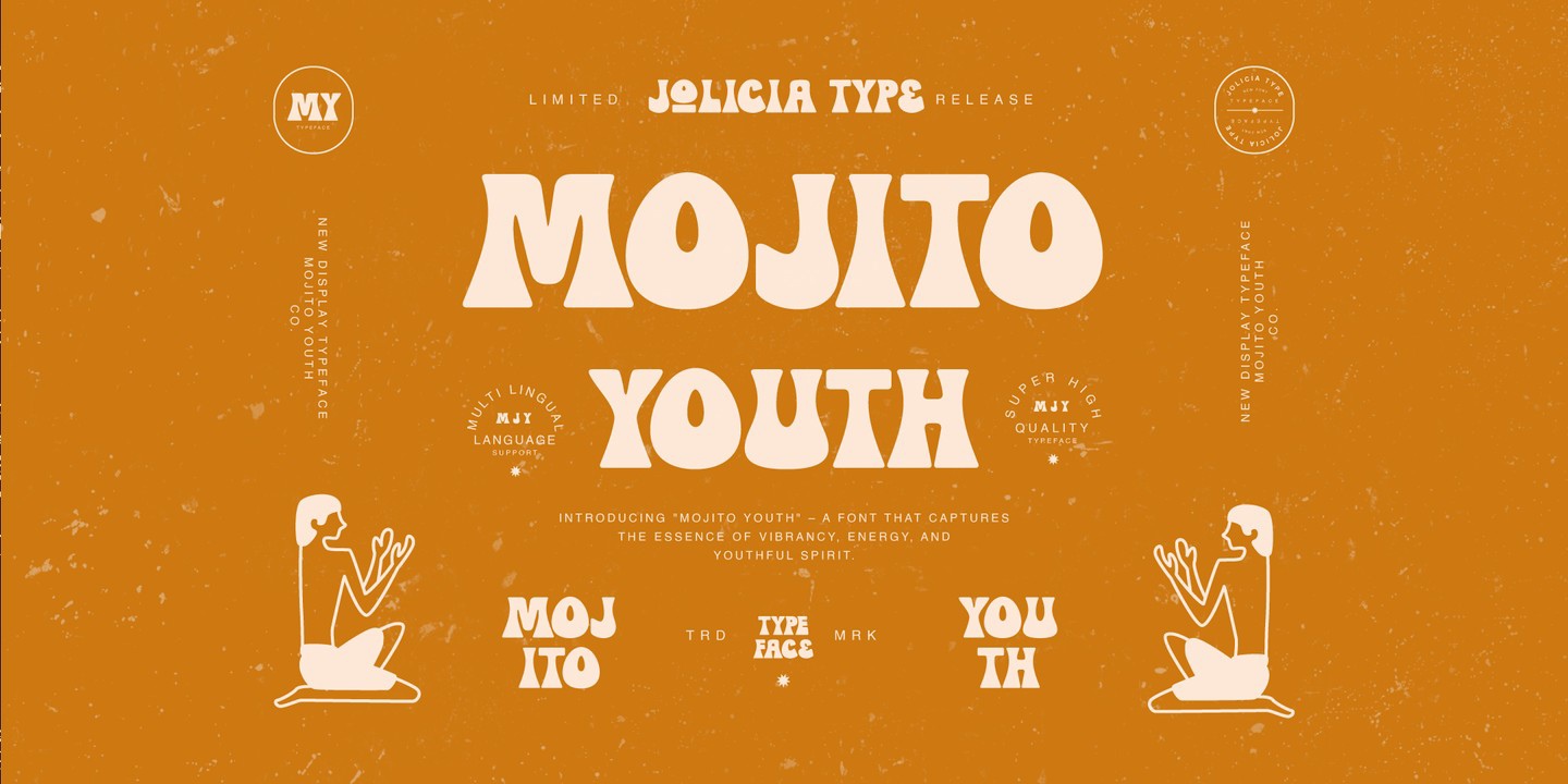 Beispiel einer Mojito Youth-Schriftart