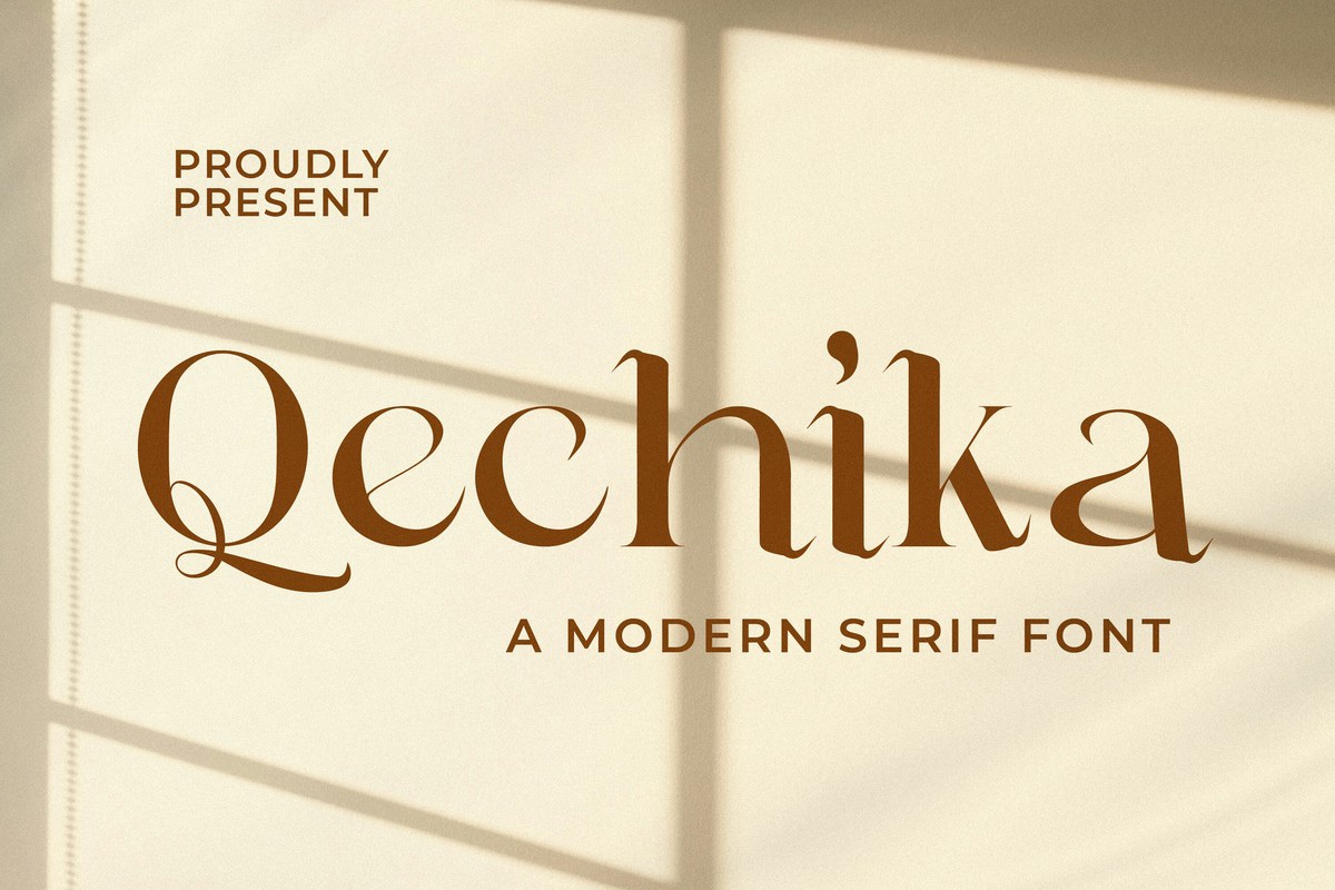 Beispiel einer Qechika-Schriftart