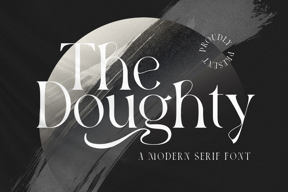 Beispiel einer The Doughty-Schriftart