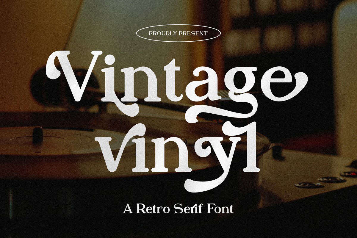 Beispiel einer Vintage Vinyl-Schriftart