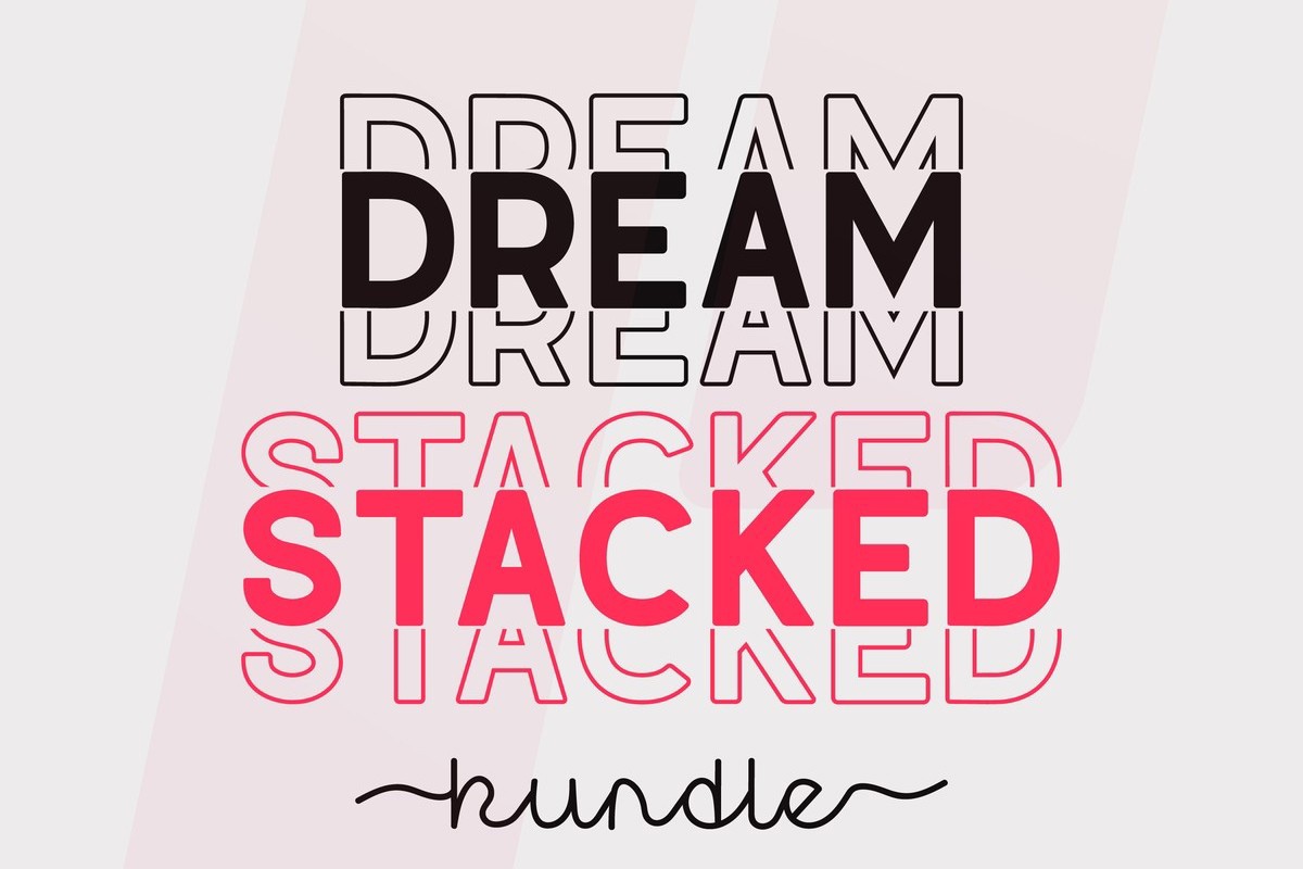 Beispiel einer Dream Stacked Bright Stacked-Schriftart