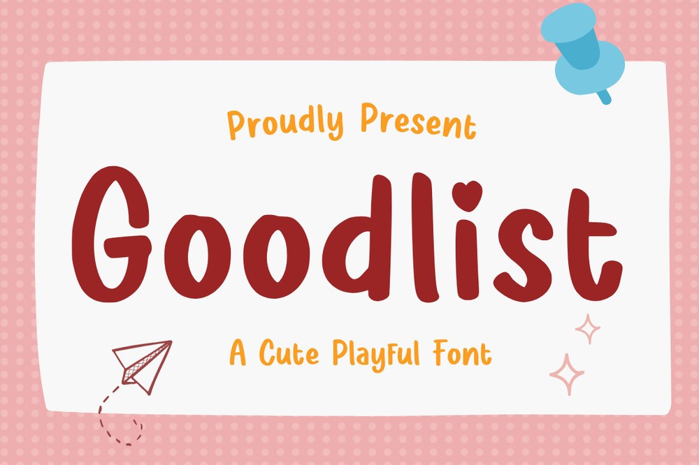 Beispiel einer Goodlist Regular-Schriftart