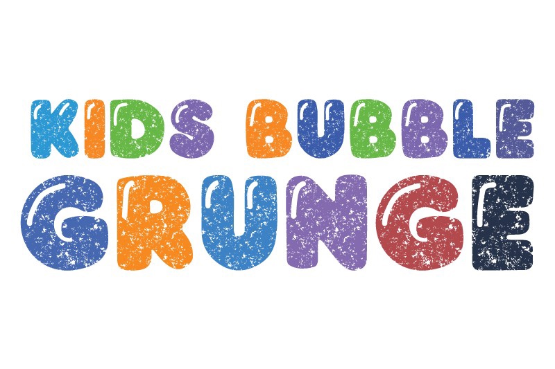 Beispiel einer Kids Bubble Grunge-Schriftart