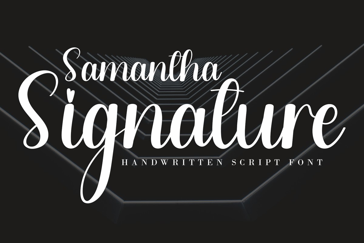 Beispiel einer Samantha Signature-Schriftart