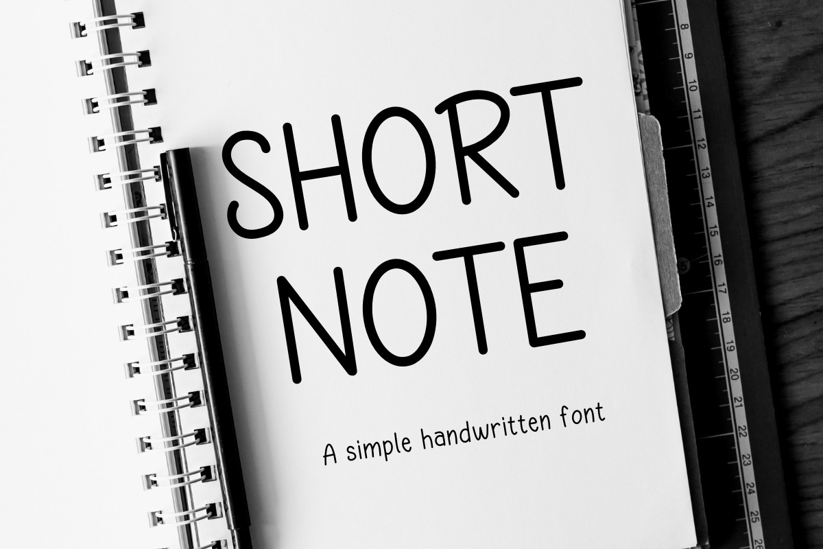 Beispiel einer Short Note Regular-Schriftart