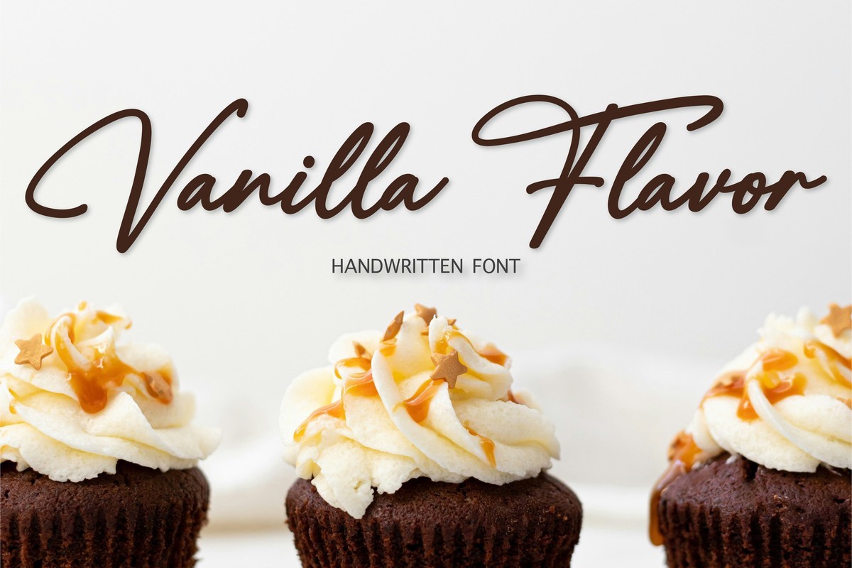 Beispiel einer Vanilla Flavor Regular-Schriftart