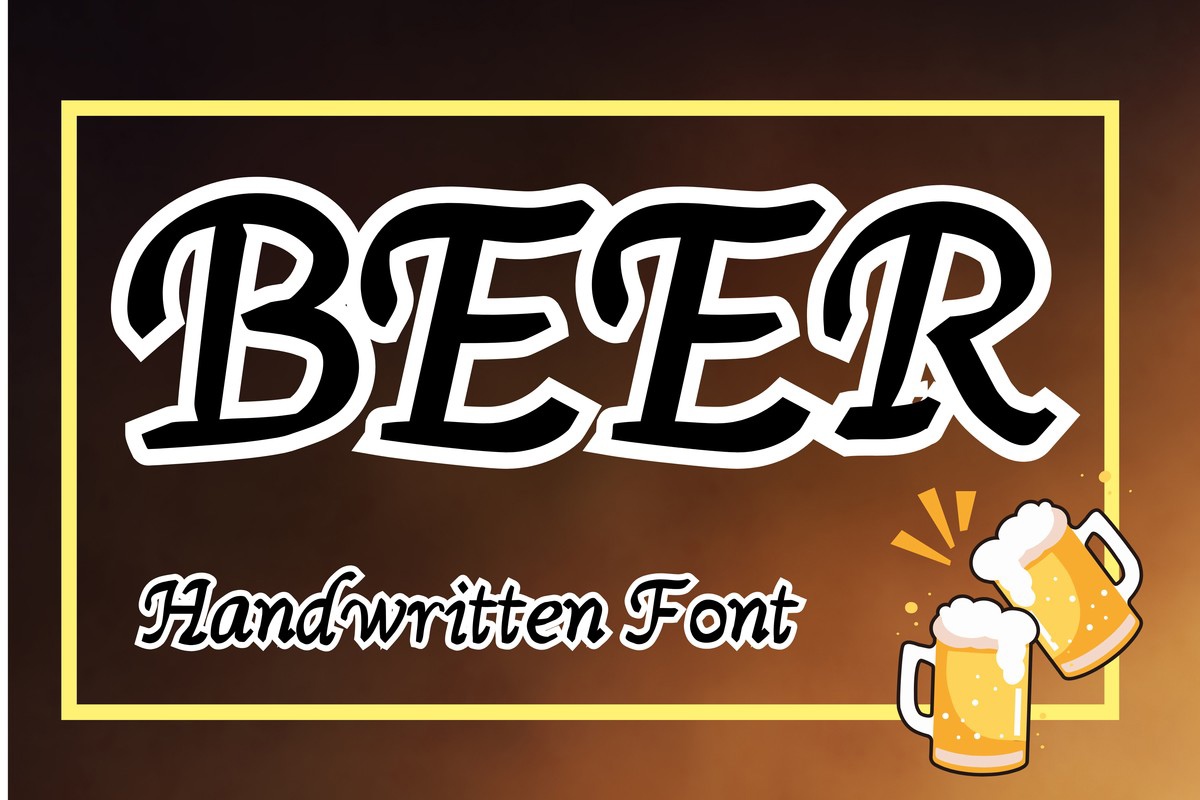 Beispiel einer Beer-Schriftart