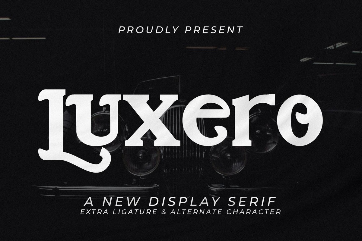 Beispiel einer Luxero Regular-Schriftart