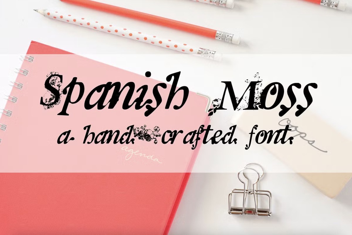 Beispiel einer Spanish Moss Regular-Schriftart