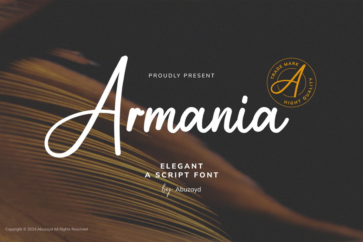 Beispiel einer Armania-Schriftart