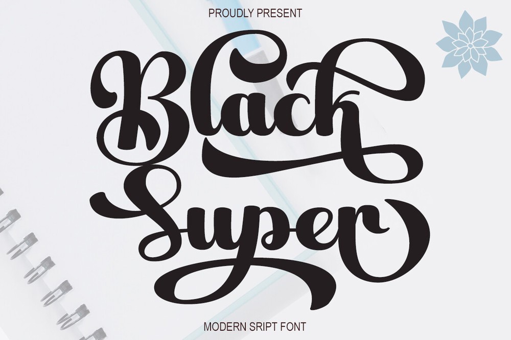 Beispiel einer Black Super-Schriftart