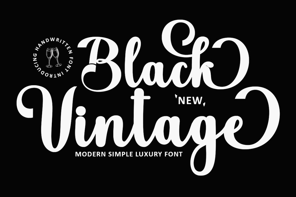 Beispiel einer Blаck Vintage-Schriftart