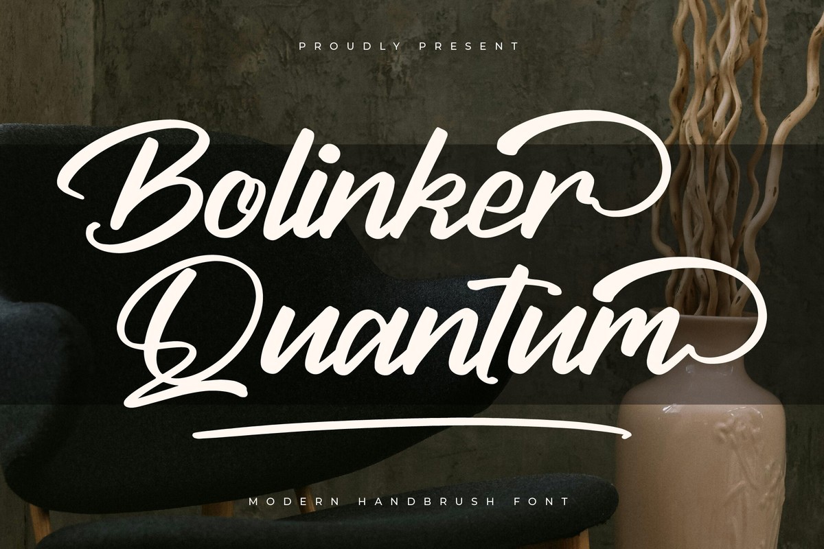 Beispiel einer Bolinker Quantum-Schriftart