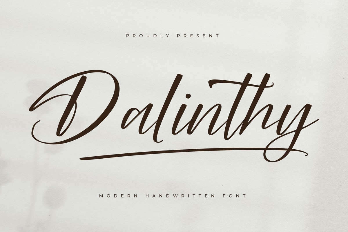 Beispiel einer Dalinthy-Schriftart