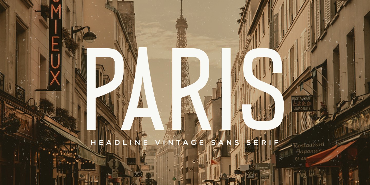 Beispiel einer Paris-Schriftart